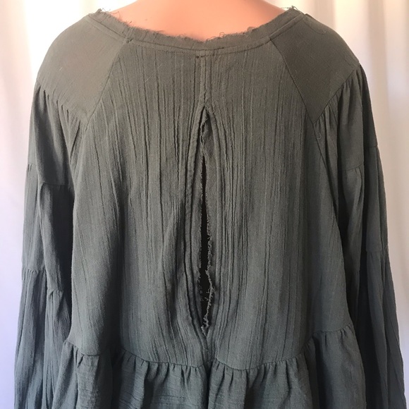 Free People tiered gauze trapeze blouse - Picture 6 of 8